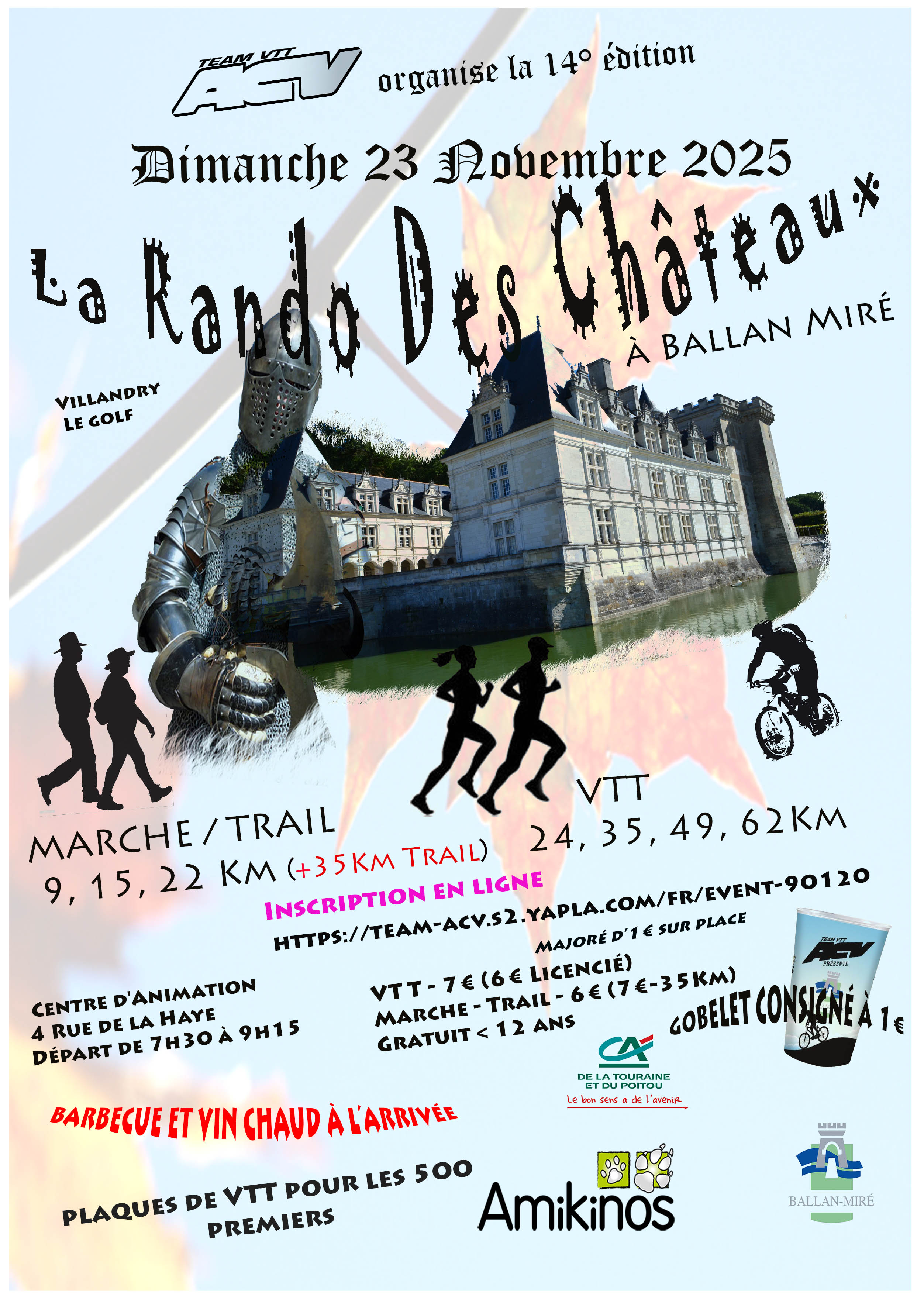 Affiche de La 14ème Rando Des Châteaux à Ballan-Miré
