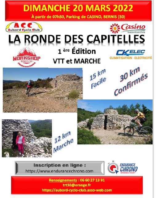 Affiche de RANDONNEE  DES CAPITELLES  à BERNIS (1ère  édition) à Aigaliers