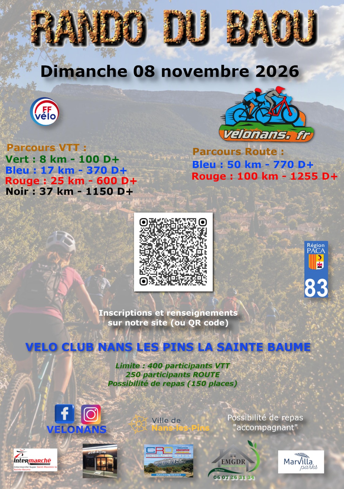 Affiche de La 4ème RANDO DU BAOU à Nans-les-Pins