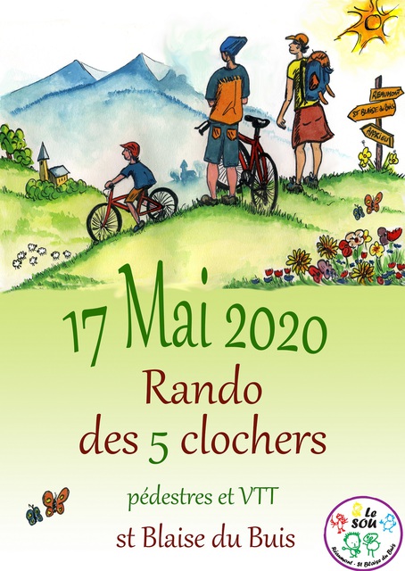 Affiche de Rando des Cinq Clochers (1ère  édition) à Saint-Blaise-du-Buis