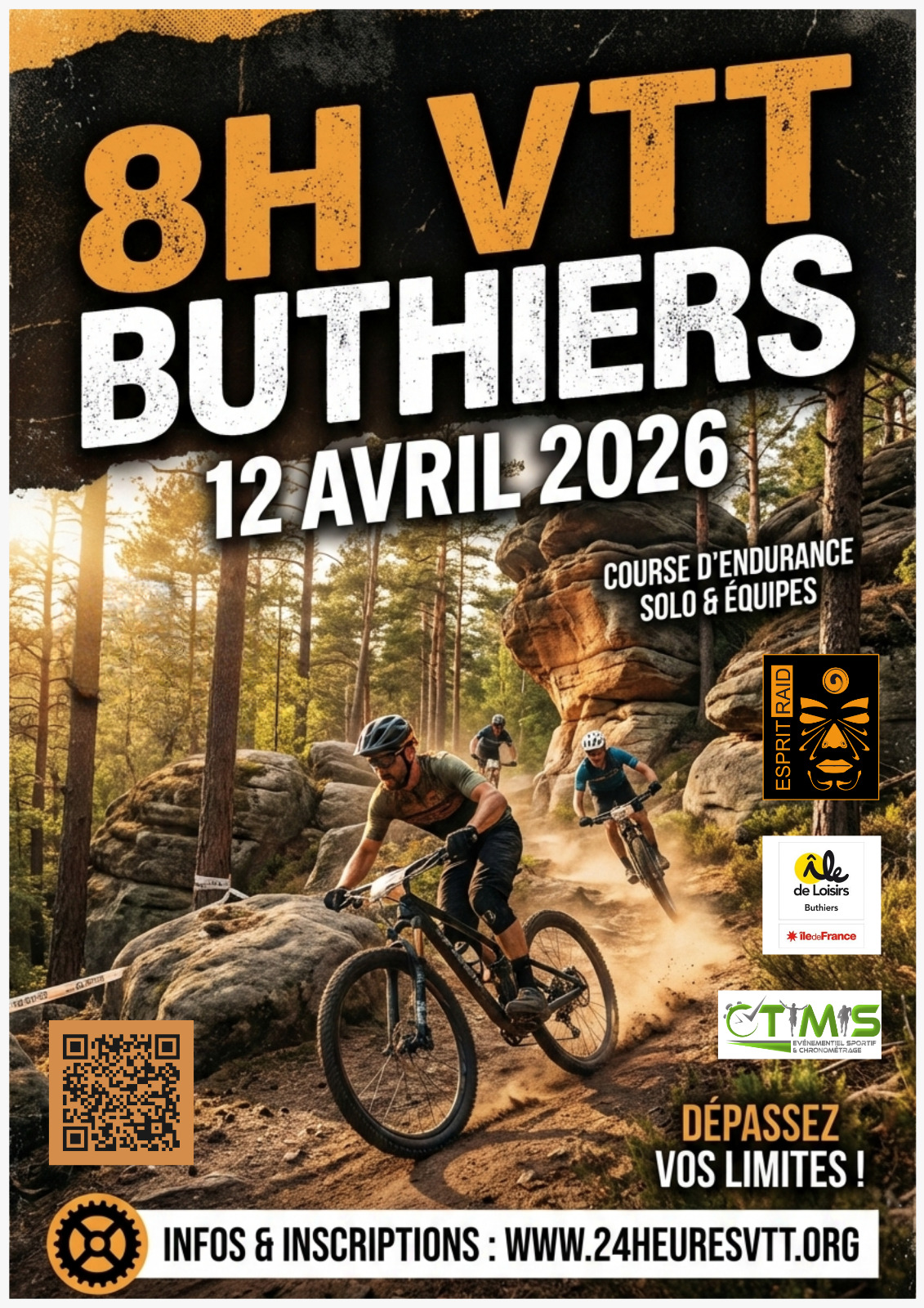 Affiche de 8 heures VTT à Buthiers
