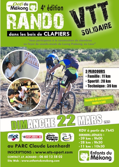 Affiche de La 4ème randonnée VTT solidaire à Clapiers