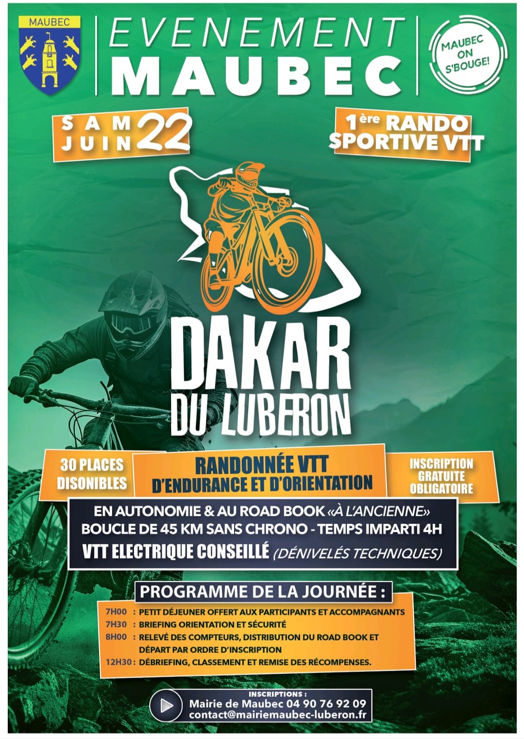 Affiche de Une randonnée VTT (1ère édition) à Maubec