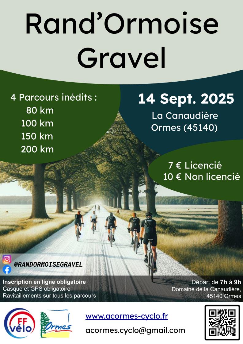 Affiche de Rand'Ormoise Gravel (3ème édition) à Ormes