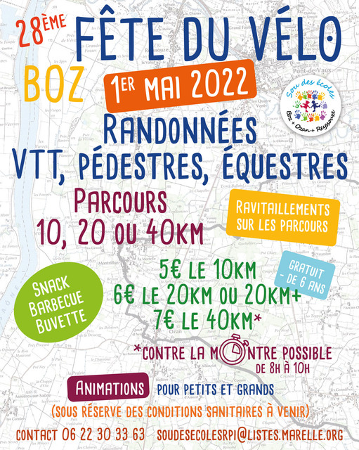 Affiche de Fête du Vélo (28ème  édition) à Boz