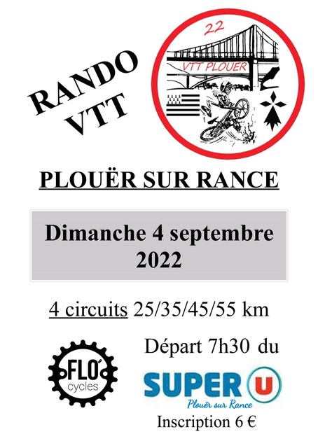 Affiche de Rando VTT Plouer à Plouër-sur-Rance