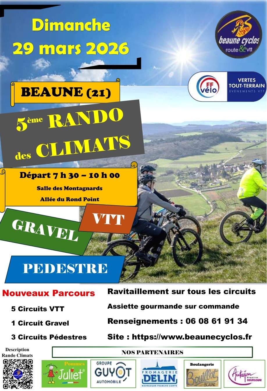 Affiche de La 5ème Rando des Climats à Beaune