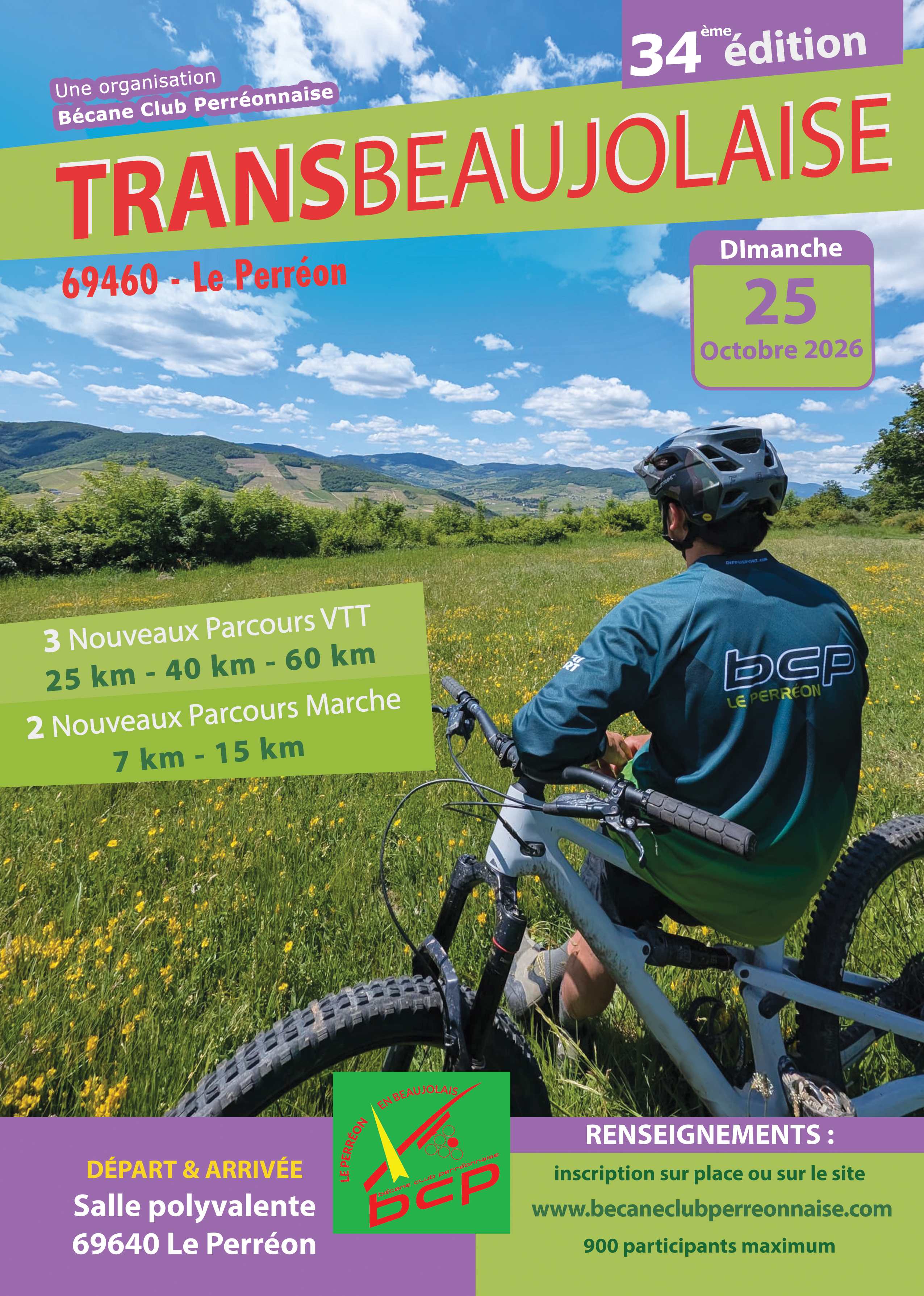 Affiche de Transbeaujolaise VTT (34ème édition) au Perréon