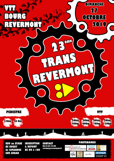Affiche de La 23ème Trans-Revermont 2019 à Simandre-sur-Suran