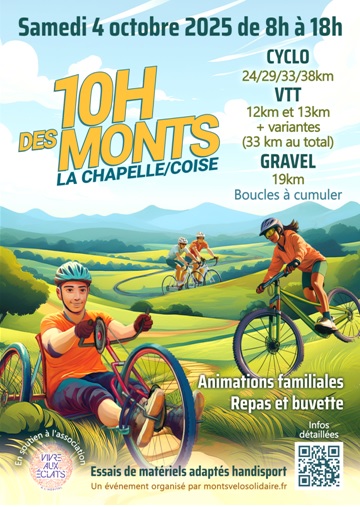Affiche de "Les 10Heures des Monts" (7ème édition) à La Chapelle-sur-Coise