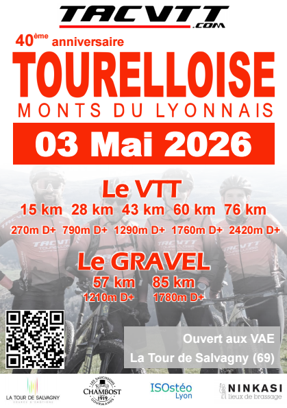 Affiche de La 40ème Tourelloise VTT Monts du Lyonnais à La Tour-de-Salvagny