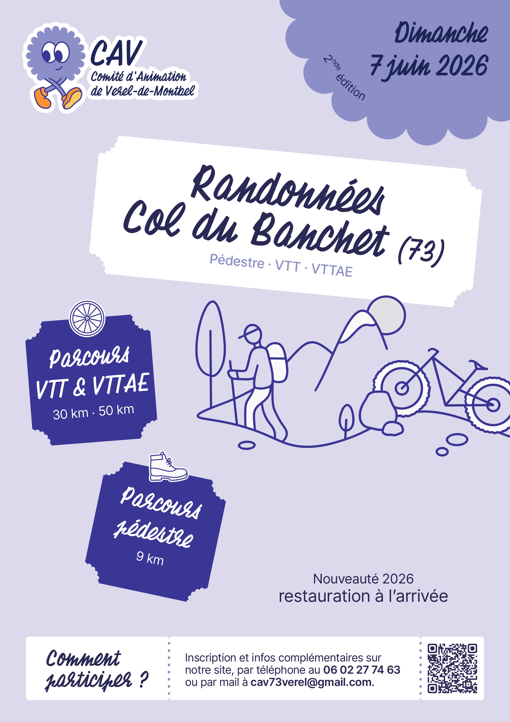 Affiche de La 2ème Randonnée VTT - Col du Banchet à Ayn