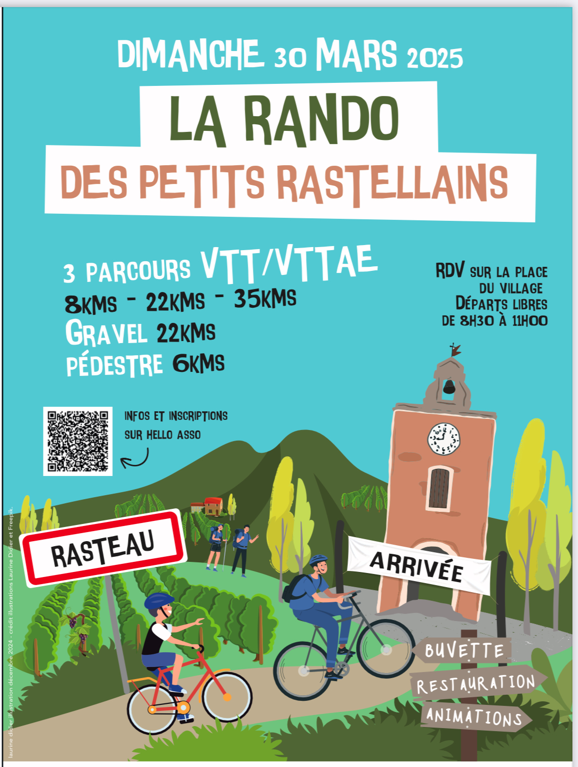 Affiche La 1ère Rando vtt des P’tits Rastellains 2025